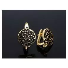 Швензы родированные "Флора", цвет чернёного золота