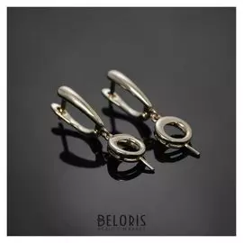 Швензы родированные "Классика с колечком", цвет золото