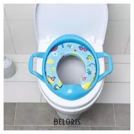 Сиденье для унитаза детское с ручками "Детство", цвет синий