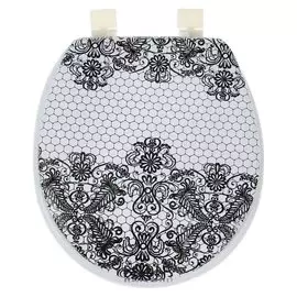 Сиденье для унитаза, мягкое "Кружево на сетке"