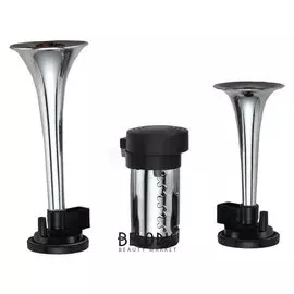 Сигнал автомобильный AVS Electric HR 02, хром, набор 2 шт.