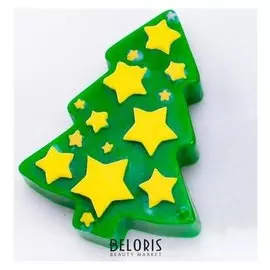 Силиконовая форма для мыла ёлка со звёздами