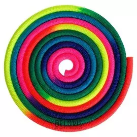 Скакалка гимнастическая утяжелённая, семицветная, 3 м, 155 г, цвет радуга