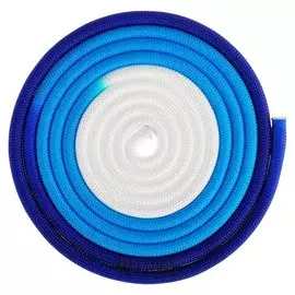 Скакалка гимнастическая утяжелённая трёхцветная, 3 м, 165 г, цвет белый/синий/фиолетовый