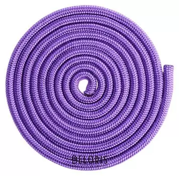 Скакалка гимнастическая утяжелённая, верёвочная, 2,5 м, 150 г, цвет фиолетовый