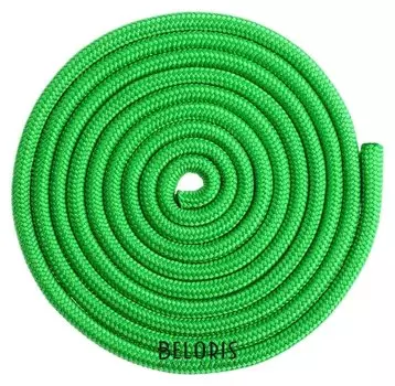 Скакалка гимнастическая утяжелённая, верёвочная, 2,5 м, 150 г, цвет светло-зелёный