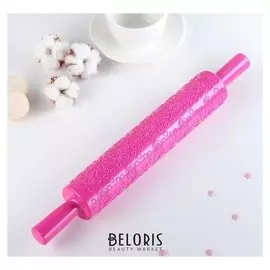 Скалка кондитерская 39 см "Розарий", фактурная