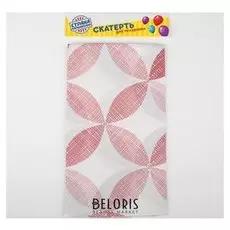 Скатерть, 108х180 см, цвет бордовый