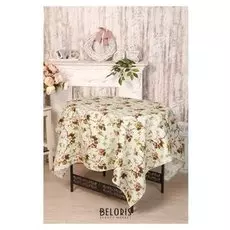 Скатерть Domovita «Яблоневый цвет», размер 150х150см, хлопок, рогожка