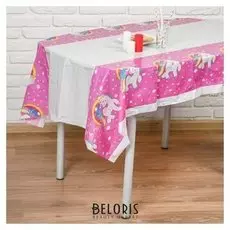 Скатерть «Единорог на розовом», 108х180 см