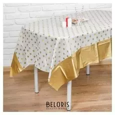 Скатерть «Горох», 137х182 см, цвет золотой