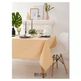 Скатерть «Этель: роскошь», 150 × 150 см, цвет бежевый, 192 г/м², хлопок с ГМО