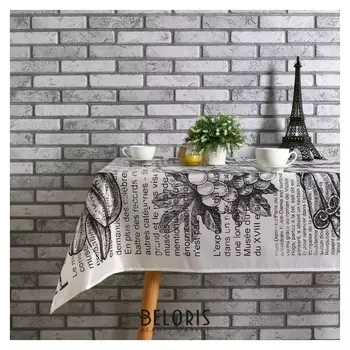 Скатерть оксфорд с пропиткой "Вырезка из журнала" 140х120 см, п/э 100%