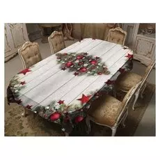 Скатерть январь 120х150 см, габардин, 100% п/э, 150гр/м2