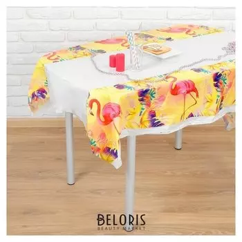 Скатерть «Розовый фламинго», 108х180 см