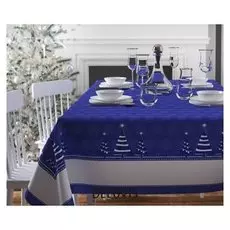 Скатерть с пропиткой «Синие ёлочки», 120х140 см, оксфорд, 240 г/м2, 100% полиэстер