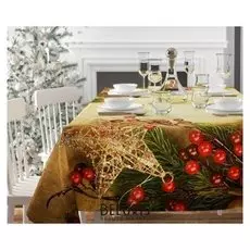 Скатерть с пропиткой «Звезды и брусника», 120х140 см, оксфорд, 240 г/м2, 100% полиэстер