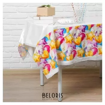 Скатерть «Влюбленность», шарики, 182х137см