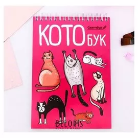Скетчбук на спирали "Котобук", А5, 40 листов