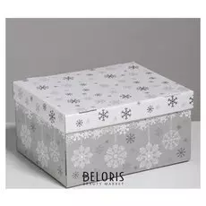 Складная коробка Let It Snow, 31,2 х 25,6 х 16,1 см