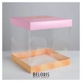 Складная коробка под торт Happy Birthday, 30 × 30 см