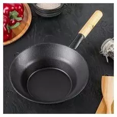 Сковорода 21,5 см "Эко", с деревянной ручкой