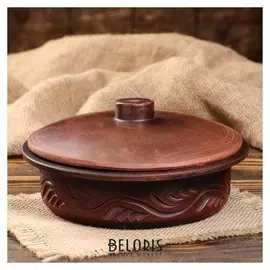 Сковорода "Малая", с крышкой, декор, 0.8 л