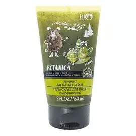 Обновляющий гель-скраб для лица Кедровый орех базилик и олива