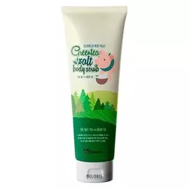 Очищающий скраб для тела с морской солью и экстрактом зелёного чая "MIlky Piggy Green Tea Salt Body Scrub" (Объем 300 мл)