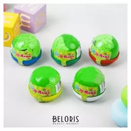 Слайм Плюхзелёный с шариками