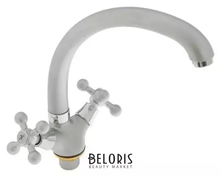 Смеситель для кухни Accoona A4071u, двухвентильный, латунь, хром матовый