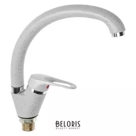 Смеситель для кухни Haiba Hb4113-8, однорычажный, на гайке, серый