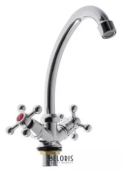 Смеситель для кухни Komrad/bravo S11-271f-k-1, двухвентильный, хром