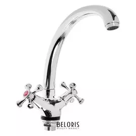 Смеситель для кухни Komrad S12-273f-1, двухвентильный, хром