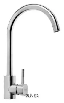 Смеситель для кухни Mira 6090, однорычажный, высокий излив 18 см, картридж 35 мм, цвет сатин