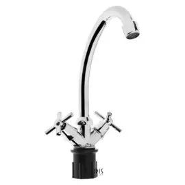 Смеситель для кухни "Олимп" ос7816, двухвентильный, высокий излив, хром