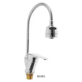 Смеситель для кухни RMS Sl50-016f, однорычажный, высокий гибкий излив, хром