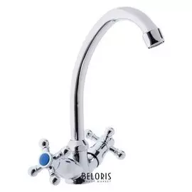 Смеситель для кухни с краном Onix A1106к, крепление под шпильку, керамические кран-буксы