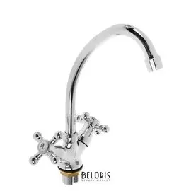 Смеситель для раковины "Центр сантехники" 3188, двухвентильный, крест, латунь, хром