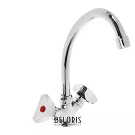 Смеситель для раковины "Центр сантехники" 4537, двухвентильный, латунь, хром