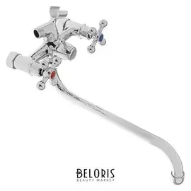 Смеситель для ванны Komrad S11-141-k-1, двухвентильный, душевая лейка и шланг, хром