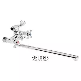 Смеситель для ванны Komrad S12-143-1, двухвентильный, с душевой лейкой, хром