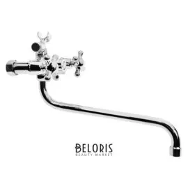 Смеситель для ванны "Олимп" ос7601, двухвентильный, длина излива 30 см, хром