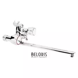 Смеситель для ванны Roegen Rr120b, двухвентильный, с душевым набором, цинк, хром