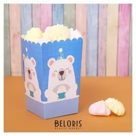 Снек-бокс «Мишка с кексом», набор 6 шт.