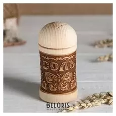 Солонка "Бабочка" (Соль), 4х9 см, береста