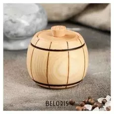 Солонка "Боченок", массив ясеня