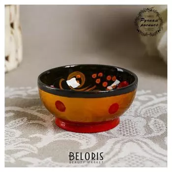 Солонка для каравая, 6,5×3 см, хохлома