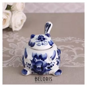 Солонка «Кот», гжель