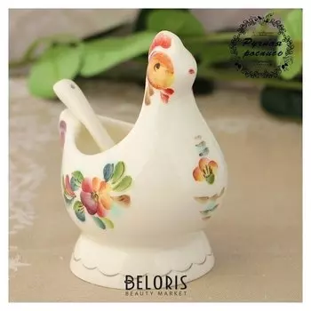 Солонка «Курочка ряба» с ложкой